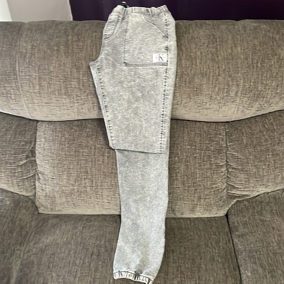 Calvin Klein Gray Denim Joggers - Picture 4 of 4